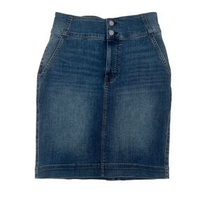 GAP Denim A Line Back Slit Denim Jean Skirt Size 29 Women's